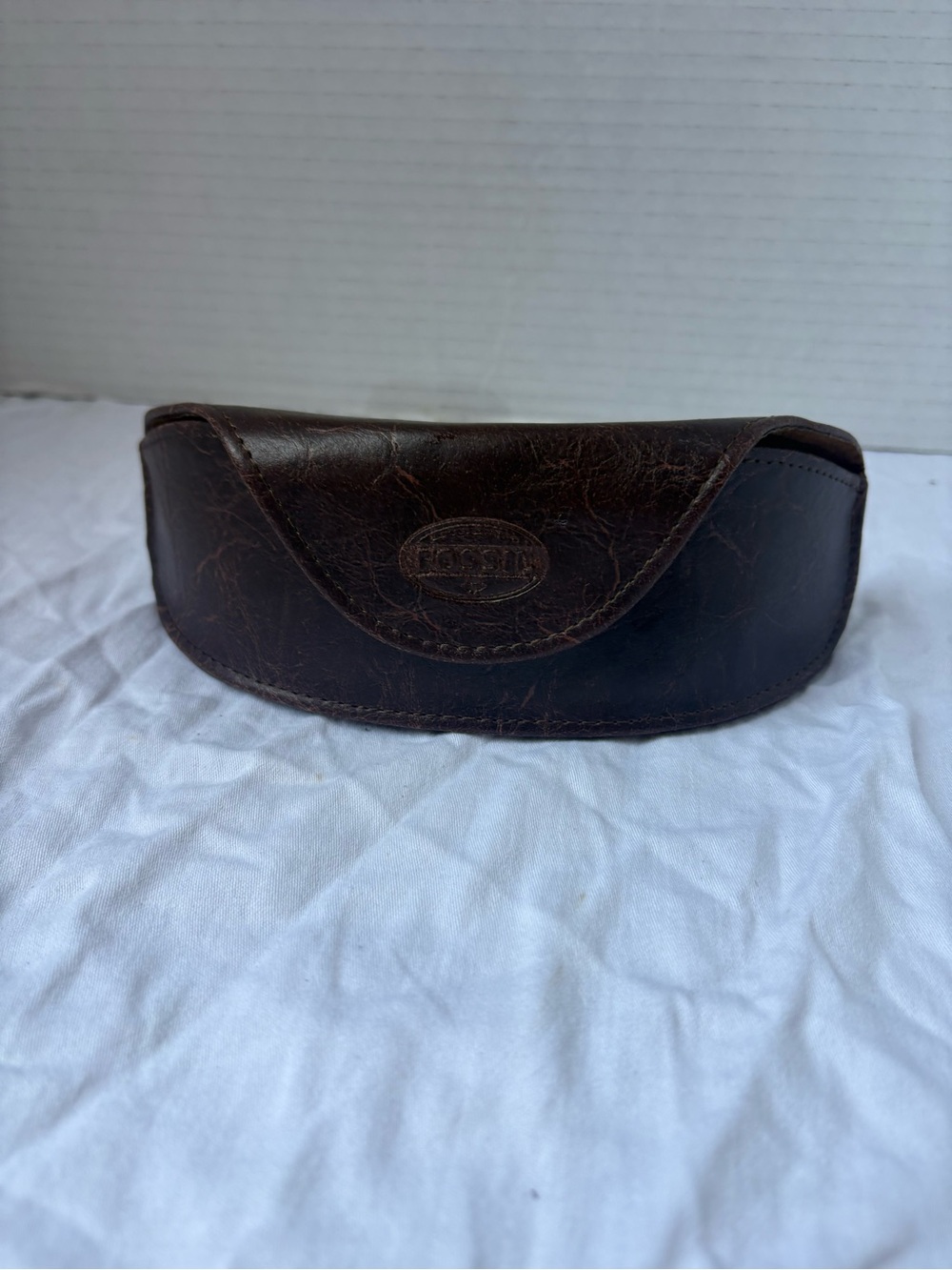 Fossil Dark Brown Leather Eyewear Case